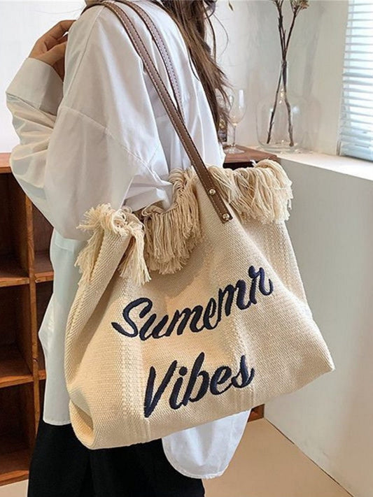 Canvas Women Handbags Large Tote Beach Bag Shopping Bags Underarm Shoulder Bag
