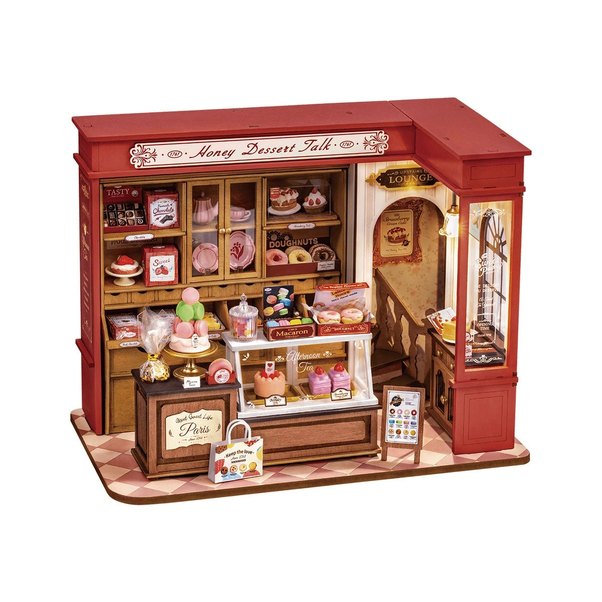 Honey Dessert Talk Miniature House Kit DIY Dollhouse 3D Assembly Toys