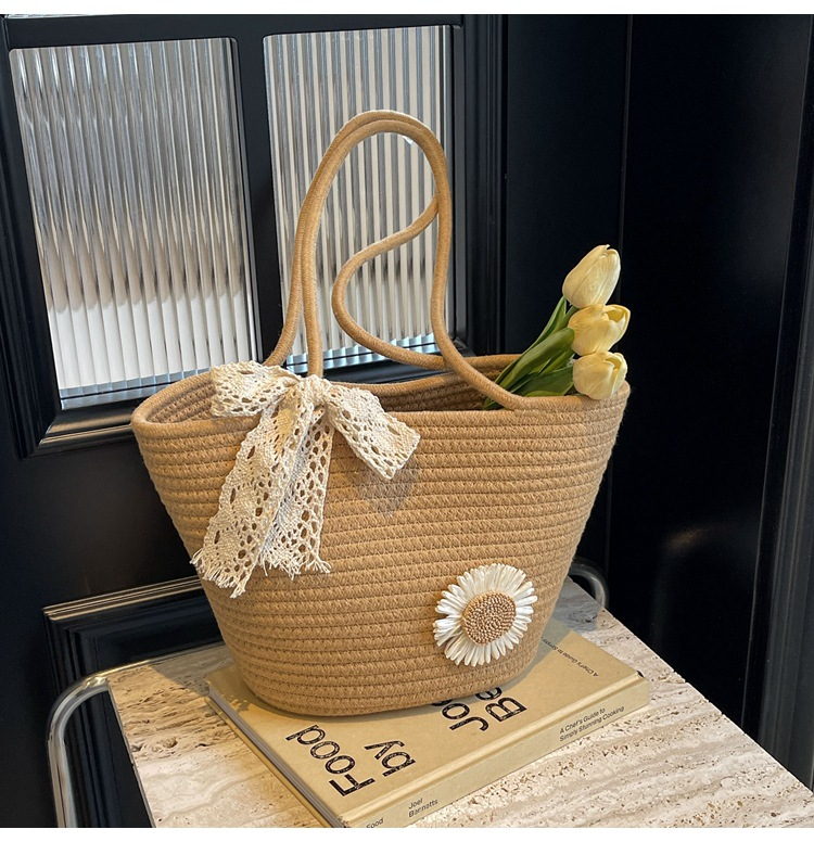 Woven Bag, Crochet Tote Bag, Beach, Shoulder Bag, Hobo Women, Foldable Large Capacity, for Holiday.