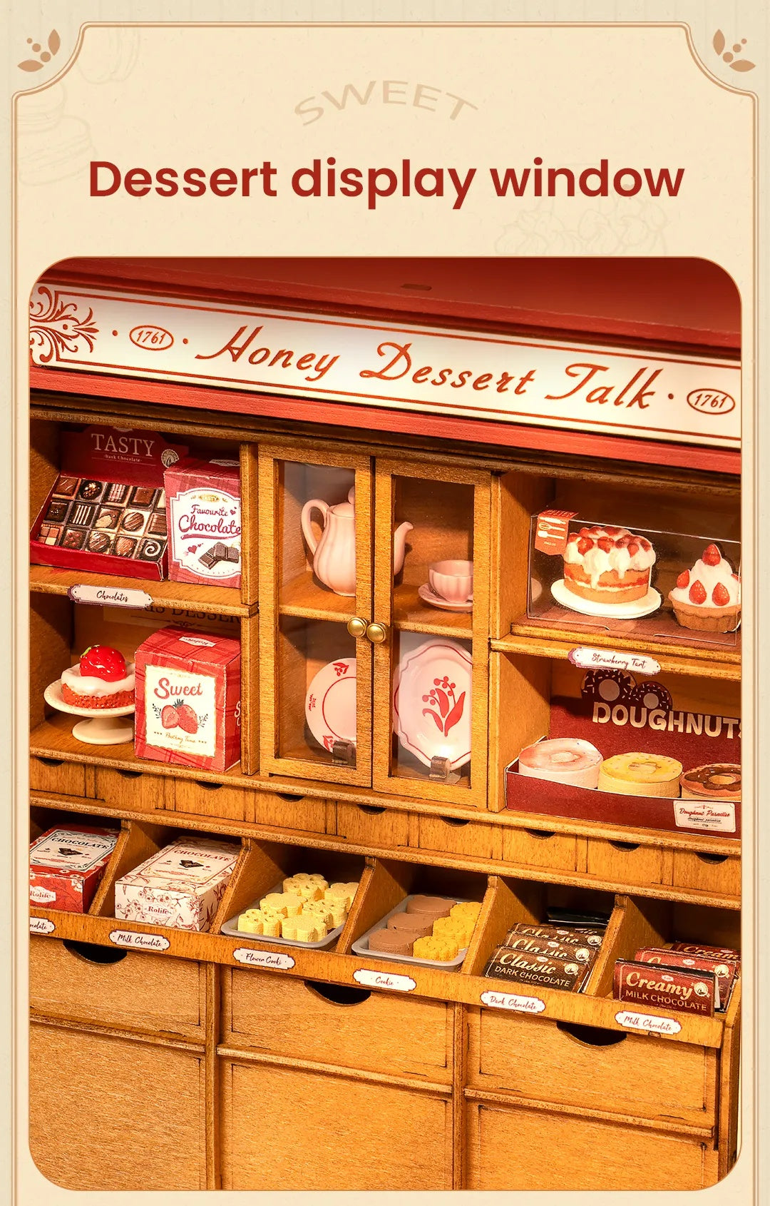 Honey Dessert Talk Miniature House Kit DIY Dollhouse 3D Assembly Toys