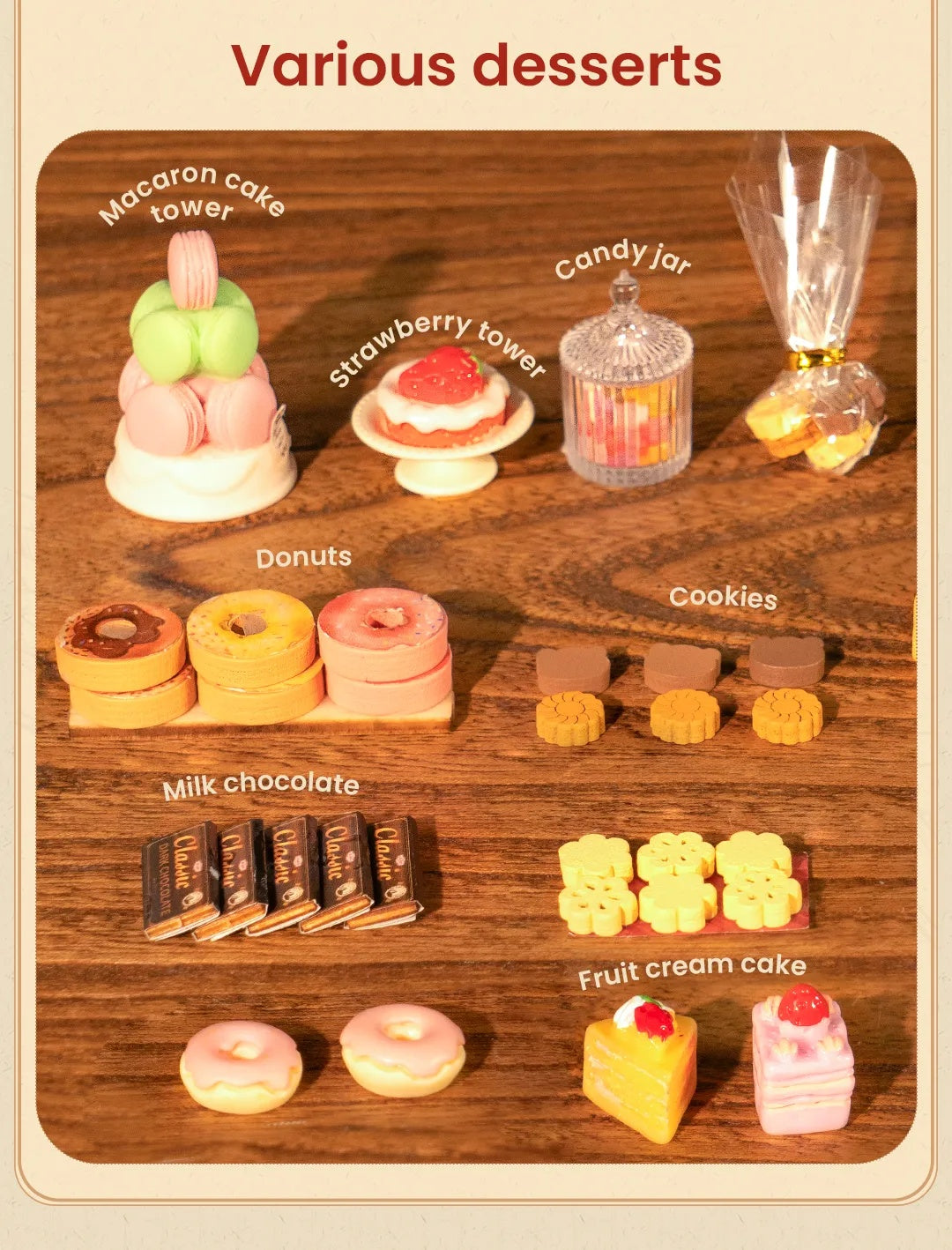 Honey Dessert Talk Miniature House Kit DIY Dollhouse 3D Assembly Toys
