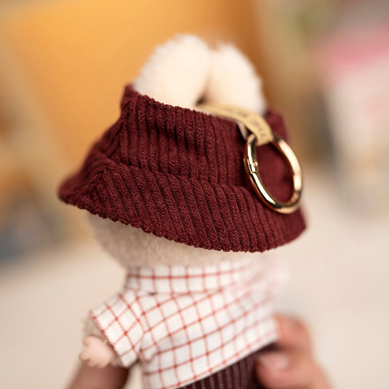 Hot Labubu Doll Clothes Fashion Clothes Hat Plaid Shirt Vertical Stripe Shorts For 17cm Doll Clothes Dolls Accessories Gift