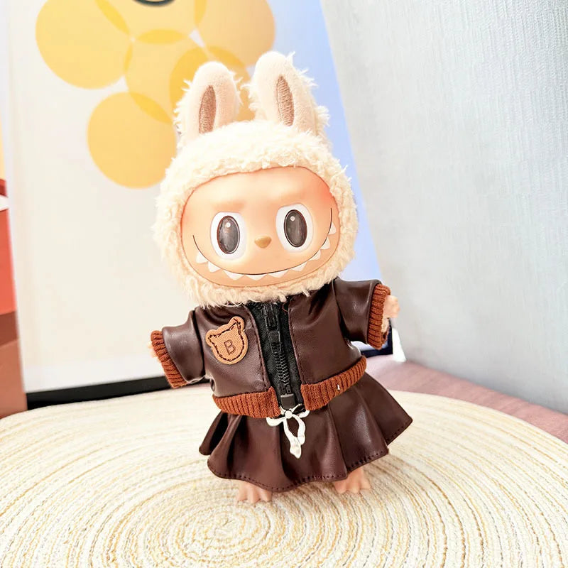 Labubu Doll'S Clothes Cool And Sweet Leather Clothing Labubu I II Idol Dolls Sitting Party Accessories