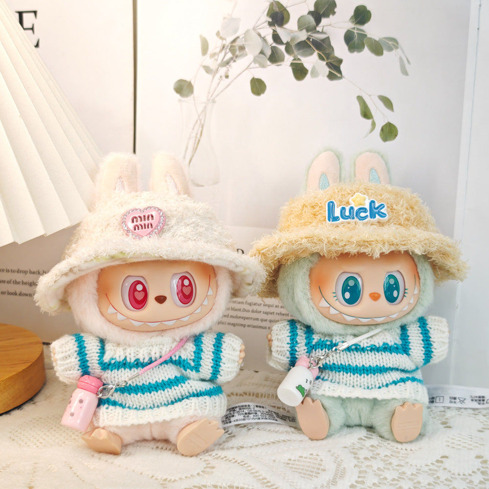 17cm labubu clothes outfit Plush doll clothes Cute Clothing DIY Kid Gift