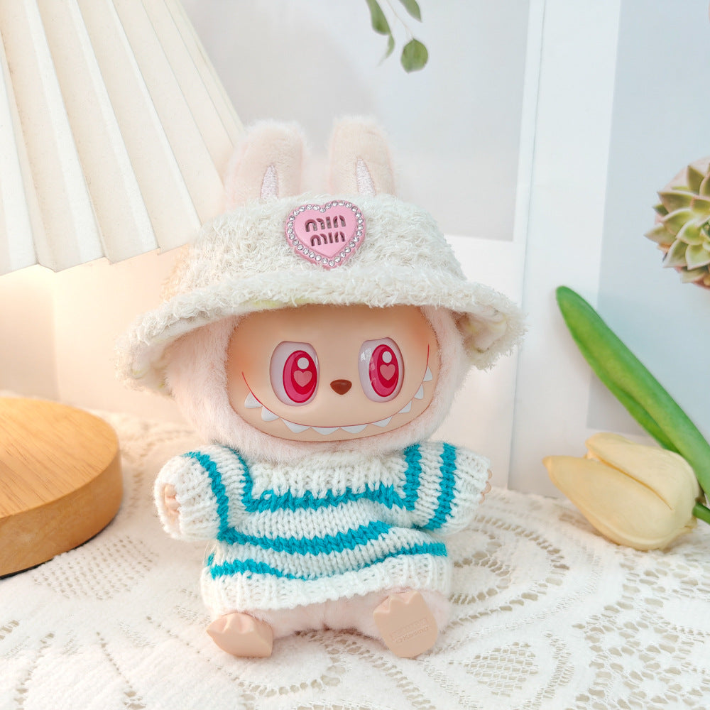 17cm labubu clothes outfit Plush doll clothes Cute Clothing DIY Kid Gift