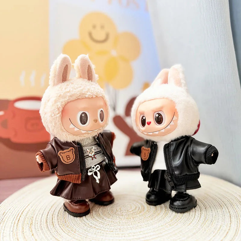 Labubu Doll'S Clothes Cool And Sweet Leather Clothing Labubu I II Idol Dolls Sitting Party Accessories