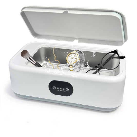 Ultrasonic Jewelry Ring EyeGlasses Cleaner,Multiple Digital Display Modes Convenient Jewelry Cleaner for Jewelry, Eyeglasses, Keys, Combs, Coins, Razor Heads