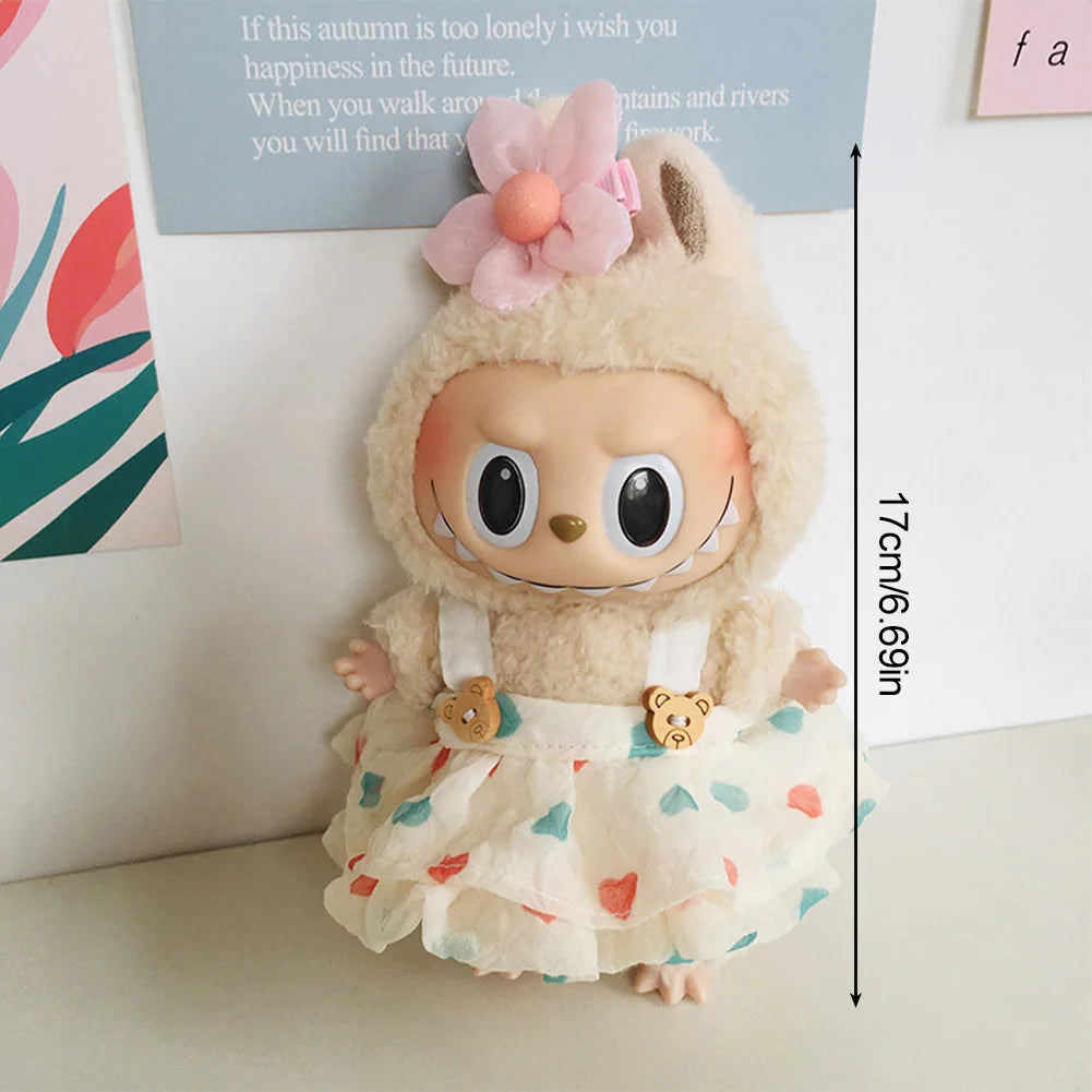 17cm Doll Clothes Set , Premium Fashion Dresses with Accessories, Luxury Chic Doll Clothing & Style Bundle, (NO Doll , Just Clothes)