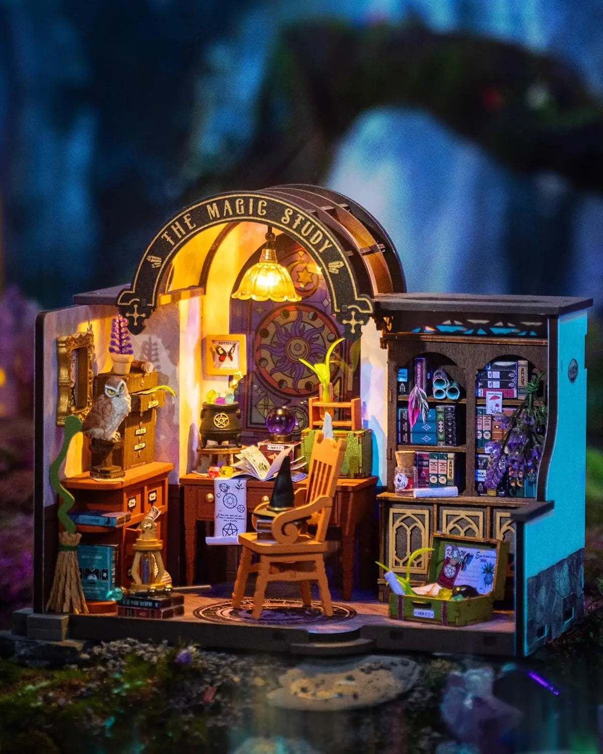 The Magic Study Miniature House Kit DIY Dollhouse 3D Assembly Toys