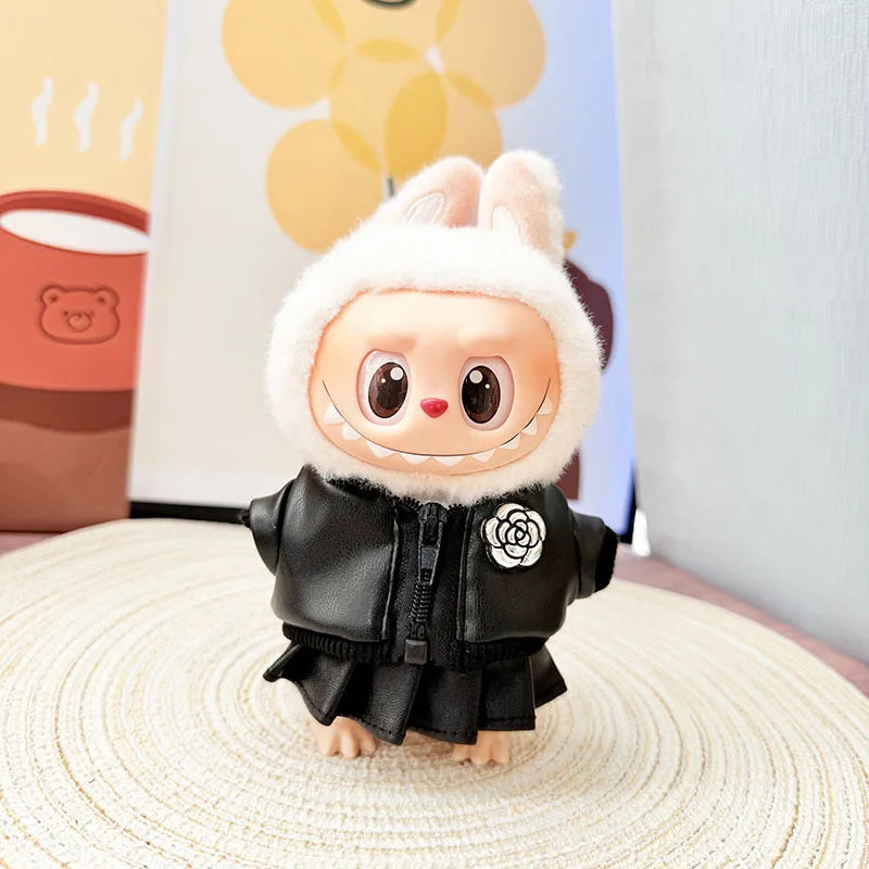 Labubu Doll'S Clothes Cool And Sweet Leather Clothing Labubu I II Idol Dolls Sitting Party Accessories