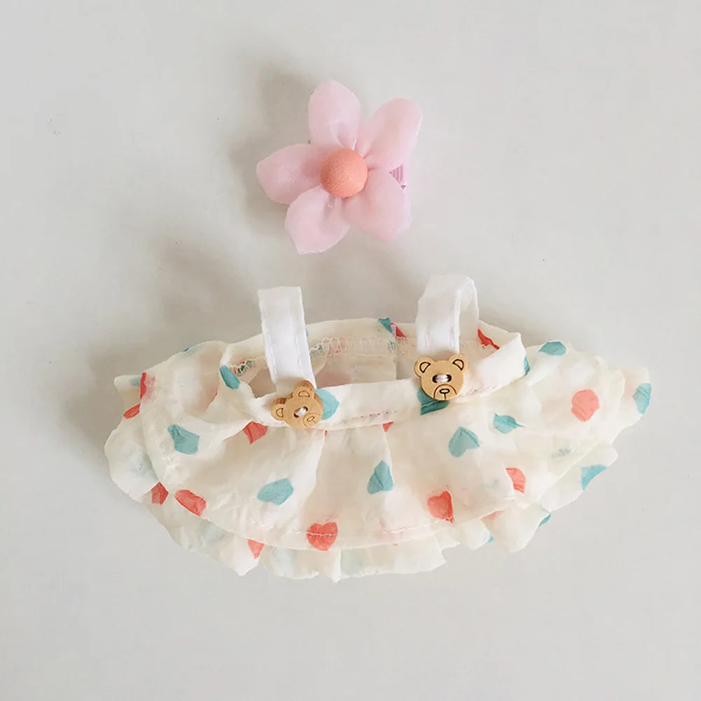 17cm Doll Clothes Set , Premium Fashion Dresses with Accessories, Luxury Chic Doll Clothing & Style Bundle, (NO Doll , Just Clothes)