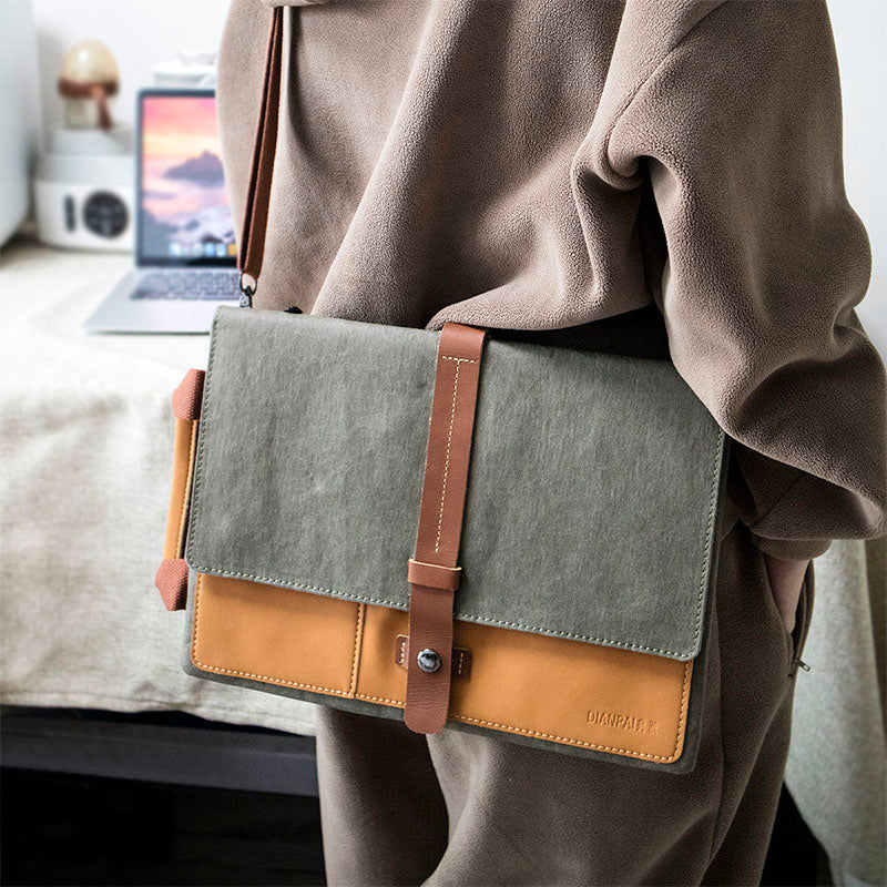 Washable kraft paper bag Applicable to MacbookPro 13-inch 14-inch 16-inch liner bag portable business vertical version computer bag