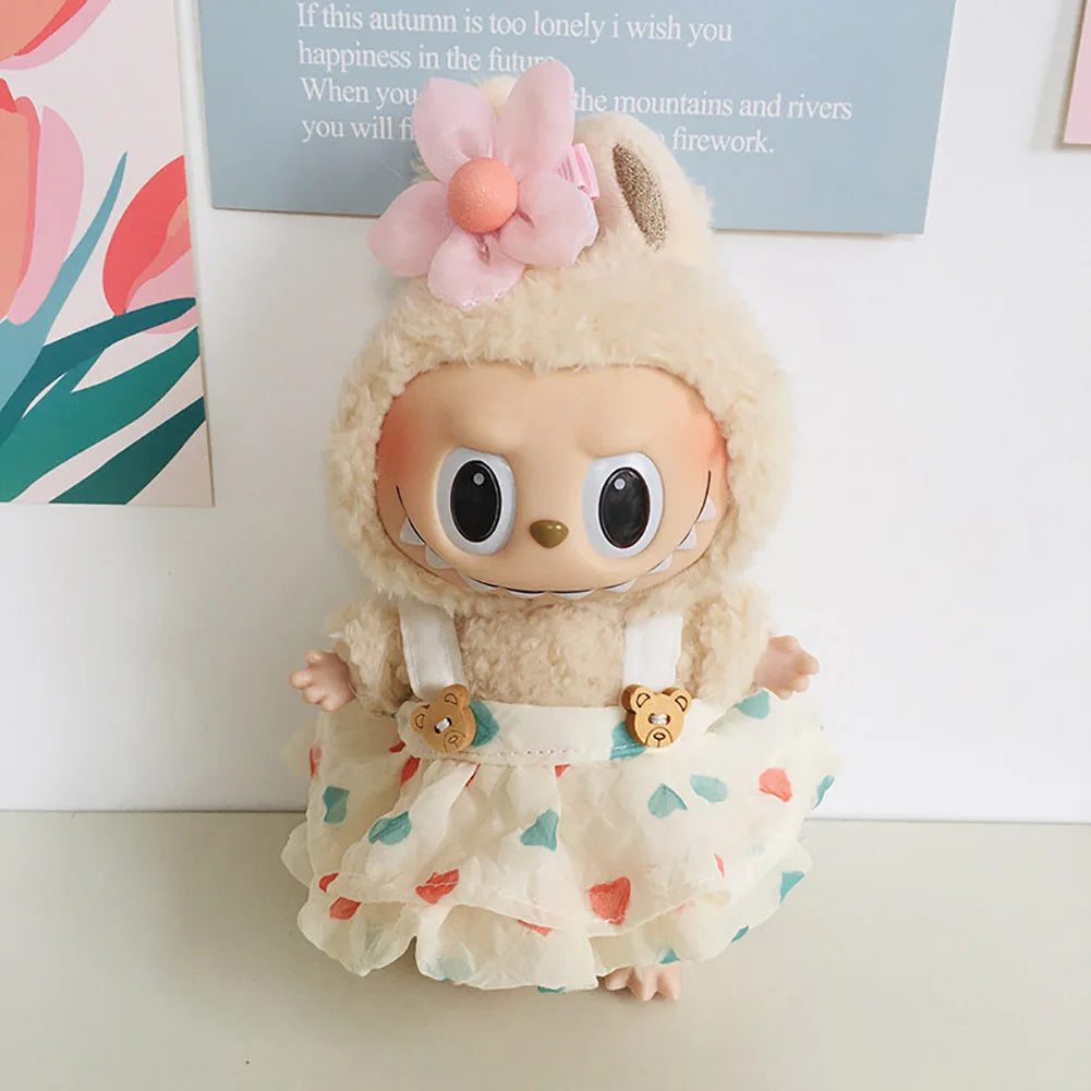 17cm Doll Clothes Set , Premium Fashion Dresses with Accessories, Luxury Chic Doll Clothing & Style Bundle, (NO Doll , Just Clothes)