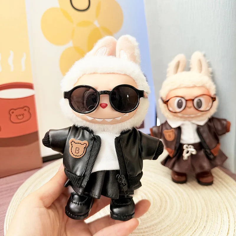 Labubu Doll'S Clothes Cool And Sweet Leather Clothing Labubu I II Idol Dolls Sitting Party Accessories