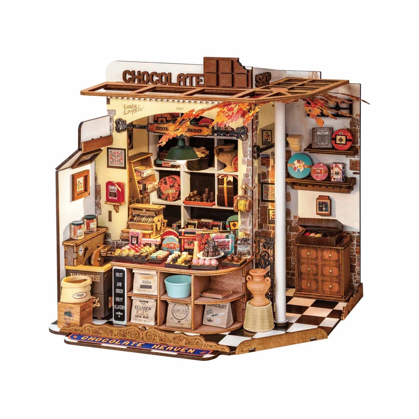 Henry's Chocolate Miniature House Kit DIY Dollhouse 3D Assembly Toys