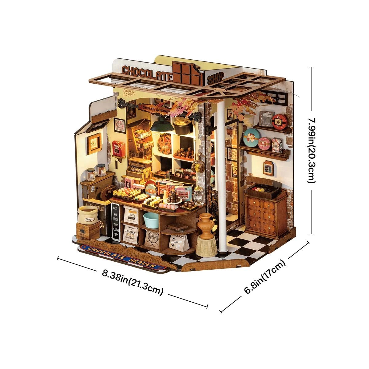 Henry's Chocolate Miniature House Kit DIY Dollhouse 3D Assembly Toys