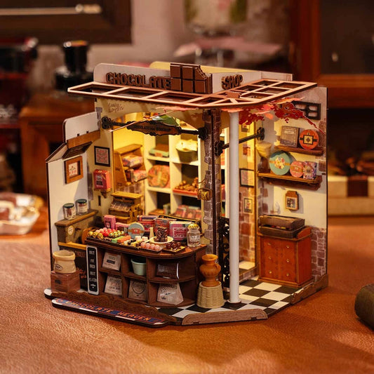 Henry's Chocolate Miniature House Kit DIY Dollhouse 3D Assembly Toys