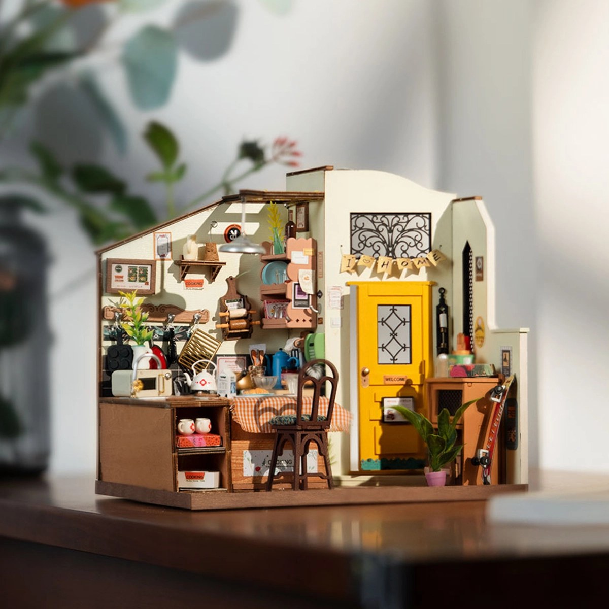 Homey Kitchen Miniature House Kit DIY Dollhouse 3D Assembly Toys