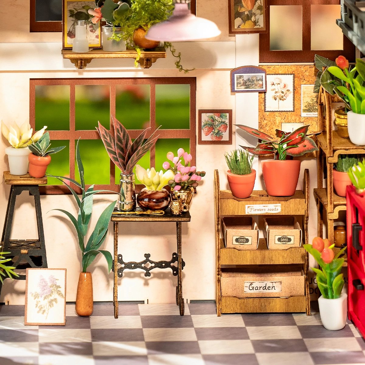Emily's Flower Shop Miniature House Kit DIY Dollhouse 3D Assembly Toys
