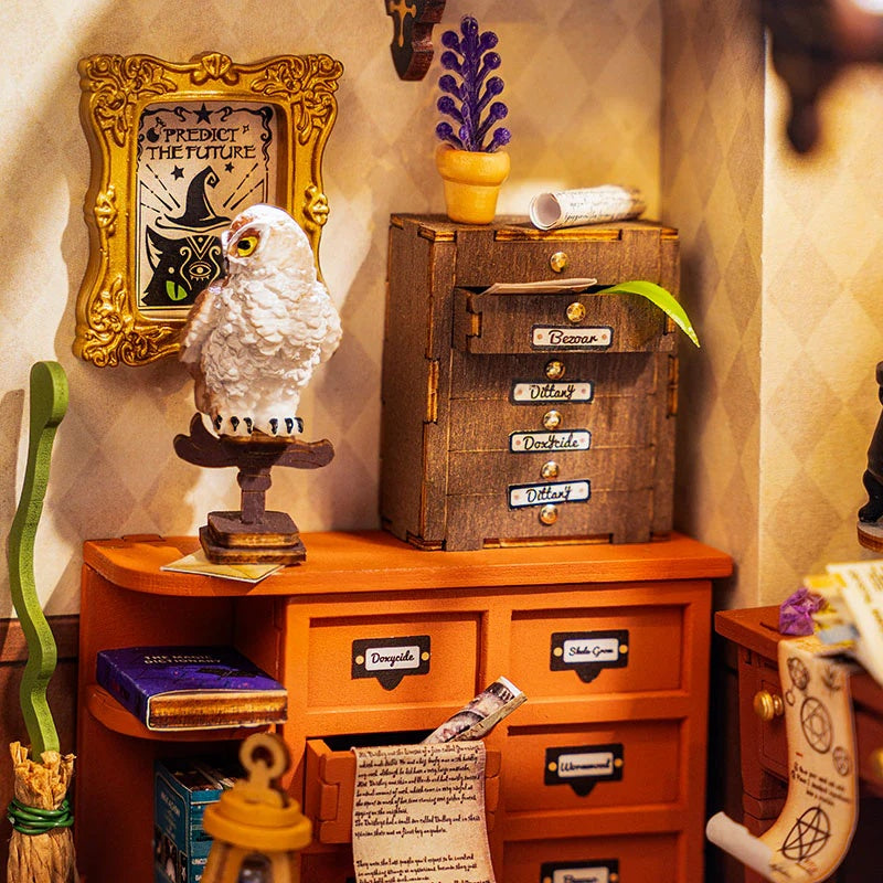 The Magic Study Miniature House Kit DIY Dollhouse 3D Assembly Toys