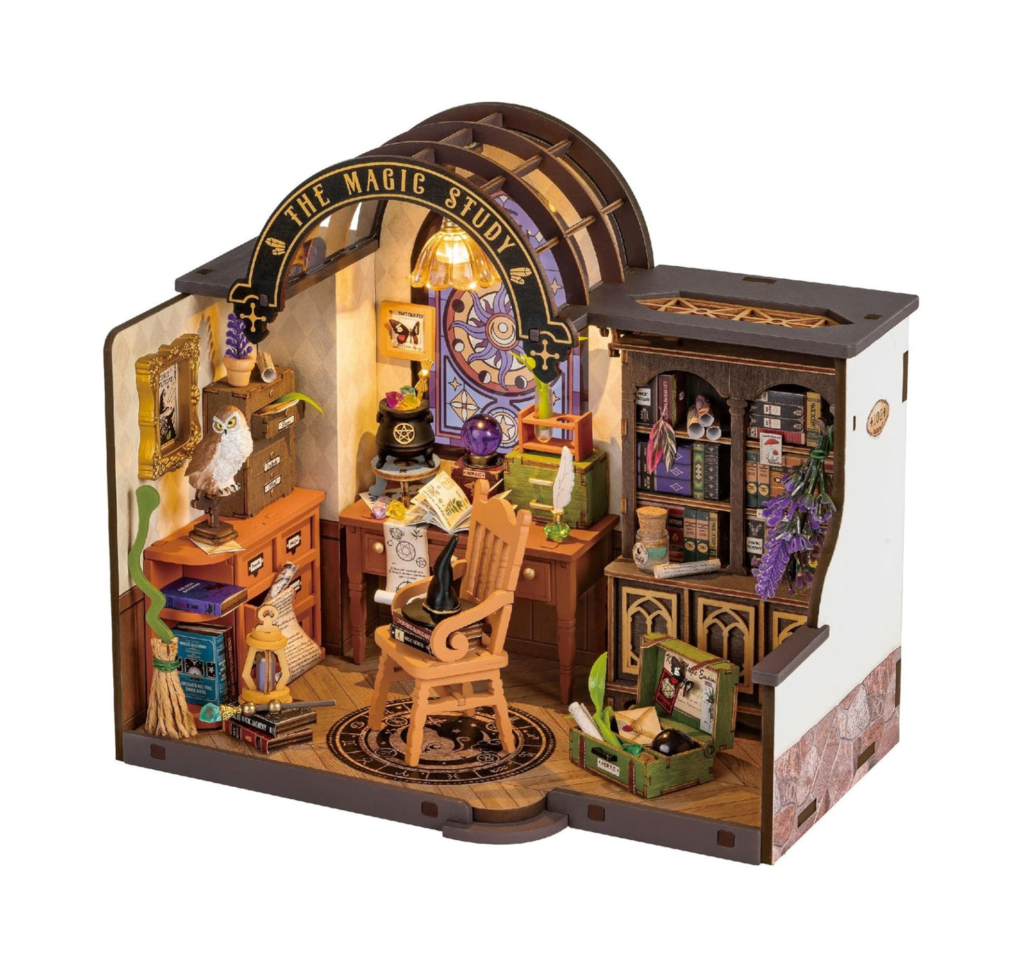 The Magic Study Miniature House Kit DIY Dollhouse 3D Assembly Toys