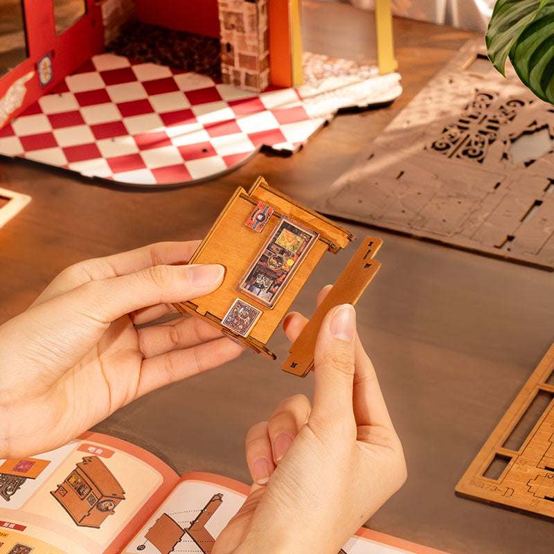 Cheers Bar & Dining Miniature House Kit DIY Dollhouse 3D Assembly Toys