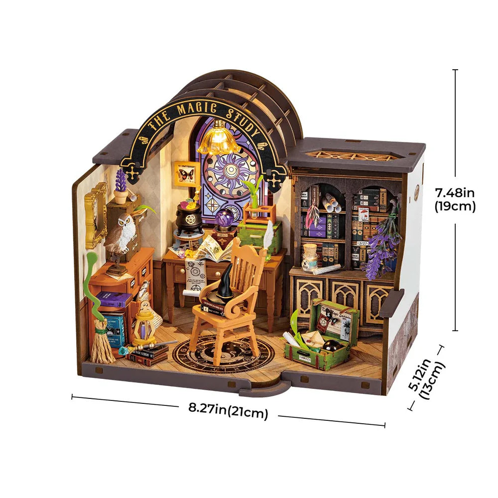 The Magic Study Miniature House Kit DIY Dollhouse 3D Assembly Toys