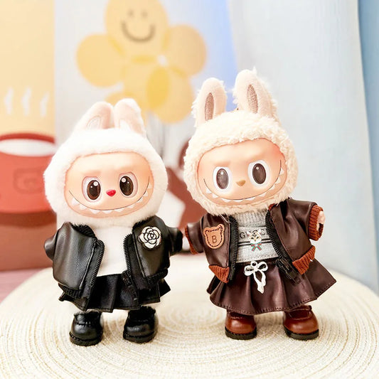 Labubu Doll'S Clothes Cool And Sweet Leather Clothing Labubu I II Idol Dolls Sitting Party Accessories