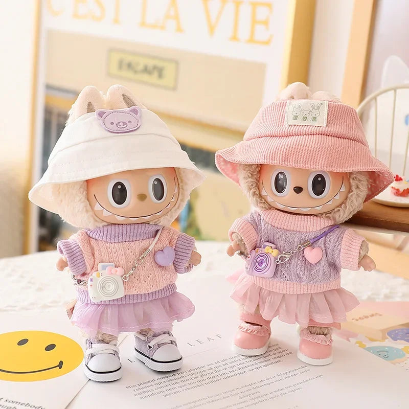 17cm Doll Clothes Set ,  Tulle Skirt Set , Stylish Outfit  with Accessories, Luxury Chic Doll Clothing & Style Bundle, (NO Doll , Just Clothes)
