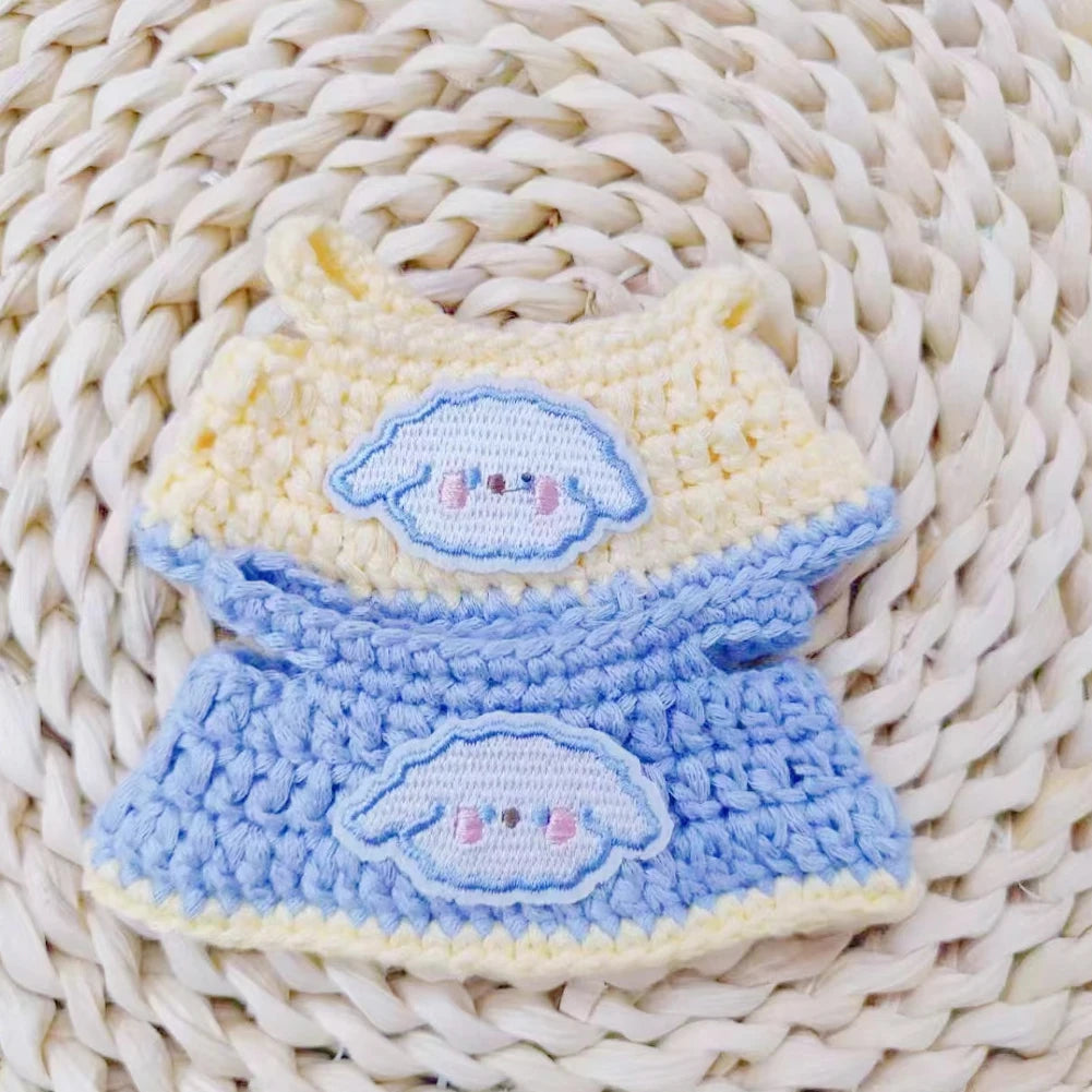 Doll'S Clothes Outfit Accessories For 15-17cm Labubu and 10cm cotton doll Bow hairpin messenger bag set