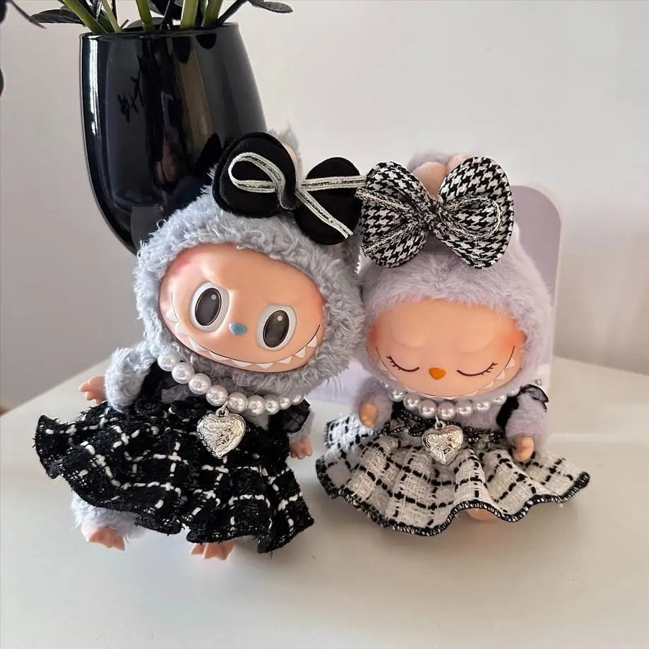 17cm Mini Plush Doll'S Clothes Outfit Accessories For Korea Kpop Exo Labubu Idol Strap skirt Clothing Gift
