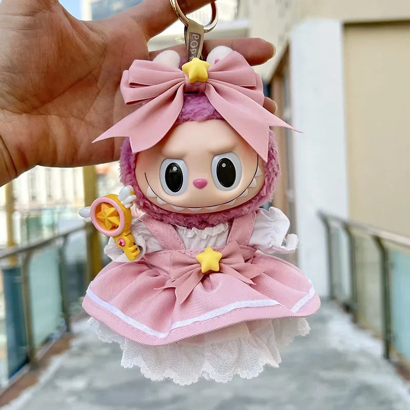 15/17cm Doll Clothes Set ,  Premium Fashion Dresses with Accessories, Kawaii Sakura princess skirt dresss , Luxury Chic Doll Clothing & Style Bundle, (NO Doll , Just Clothes)