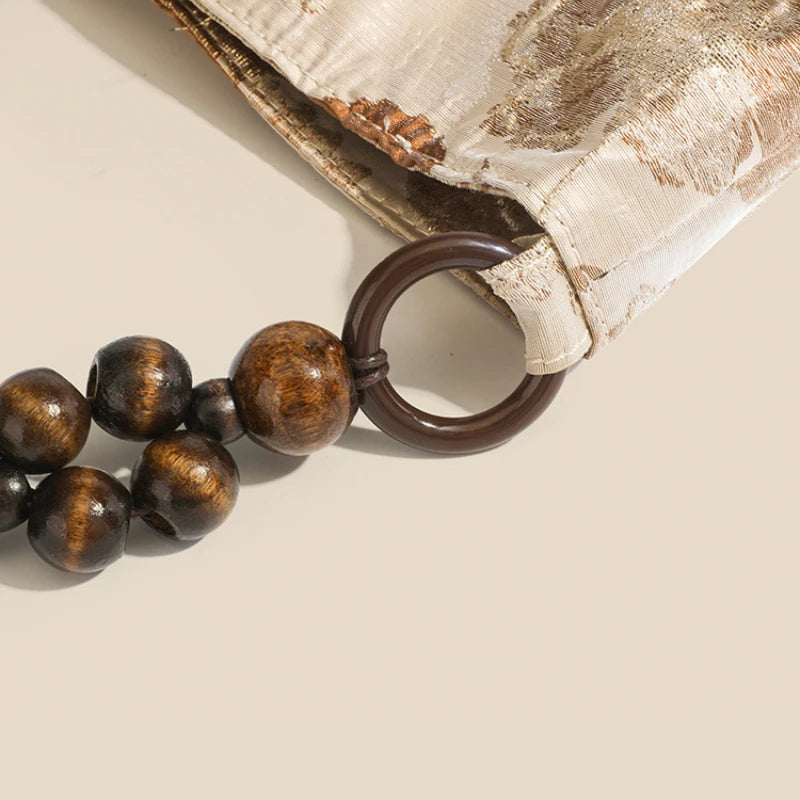 Túi đeo vai vải Jacquard cổ điển cho nữ, thời trang và đa năng, túi xách phong cách cổ xưa