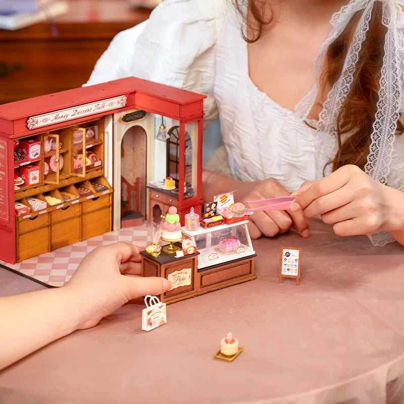 Honey Dessert Talk Miniature House Kit DIY Dollhouse 3D Assembly Toys