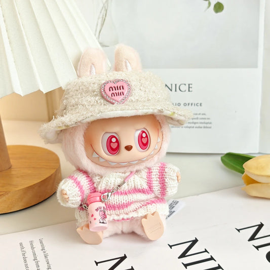 17cm labubu clothes outfit Plush doll clothes  Cute Clothing DIY Kid Gift
