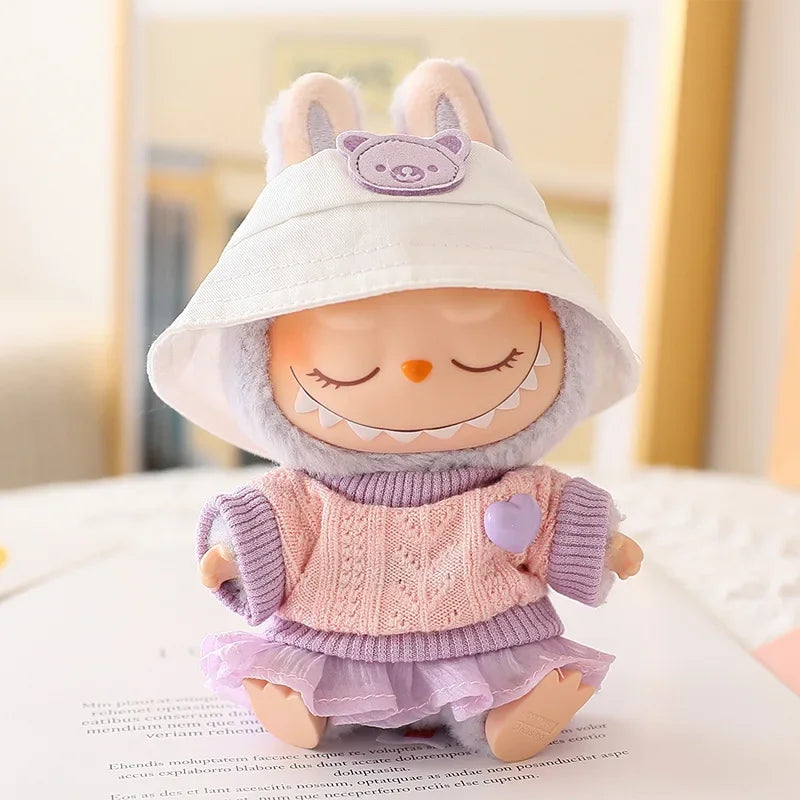 17cm Doll Clothes Set ,  Tulle Skirt Set , Stylish Outfit  with Accessories, Luxury Chic Doll Clothing & Style Bundle, (NO Doll , Just Clothes)
