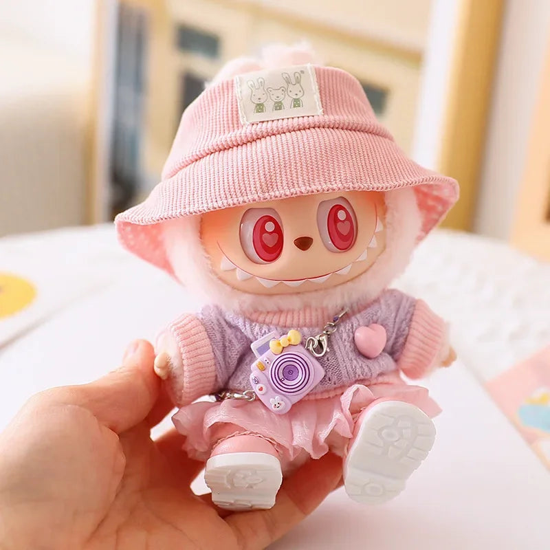 17cm Doll Clothes Set ,  Tulle Skirt Set , Stylish Outfit  with Accessories, Luxury Chic Doll Clothing & Style Bundle, (NO Doll , Just Clothes)