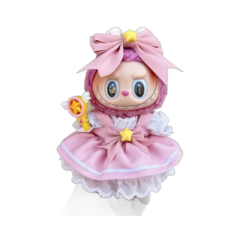 15/17cm Doll Clothes Set ,  Premium Fashion Dresses with Accessories, Kawaii Sakura princess skirt dresss , Luxury Chic Doll Clothing & Style Bundle, (NO Doll , Just Clothes)