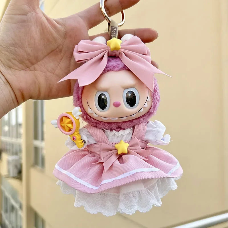 15/17cm Doll Clothes Set ,  Premium Fashion Dresses with Accessories, Kawaii Sakura princess skirt dresss , Luxury Chic Doll Clothing & Style Bundle, (NO Doll , Just Clothes)