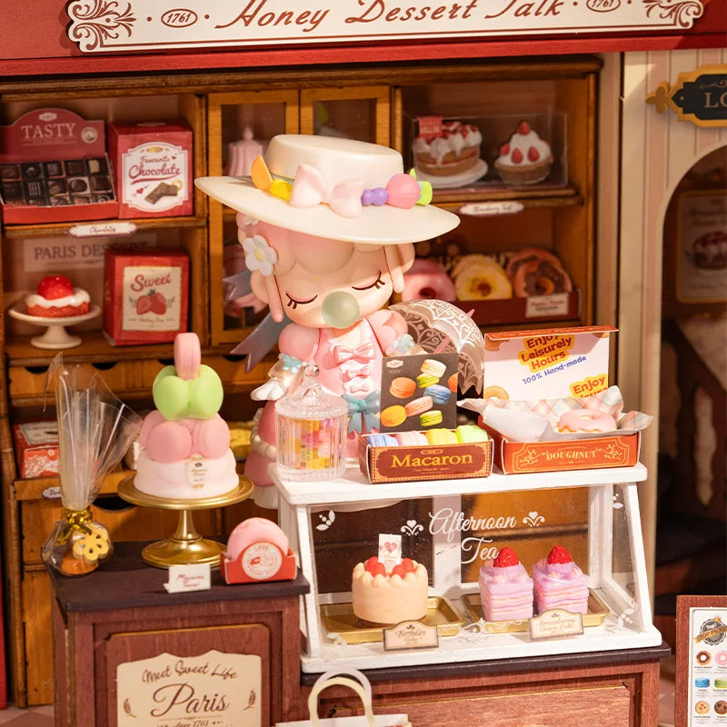 Honey Dessert Talk Miniature House Kit DIY Dollhouse 3D Assembly Toys