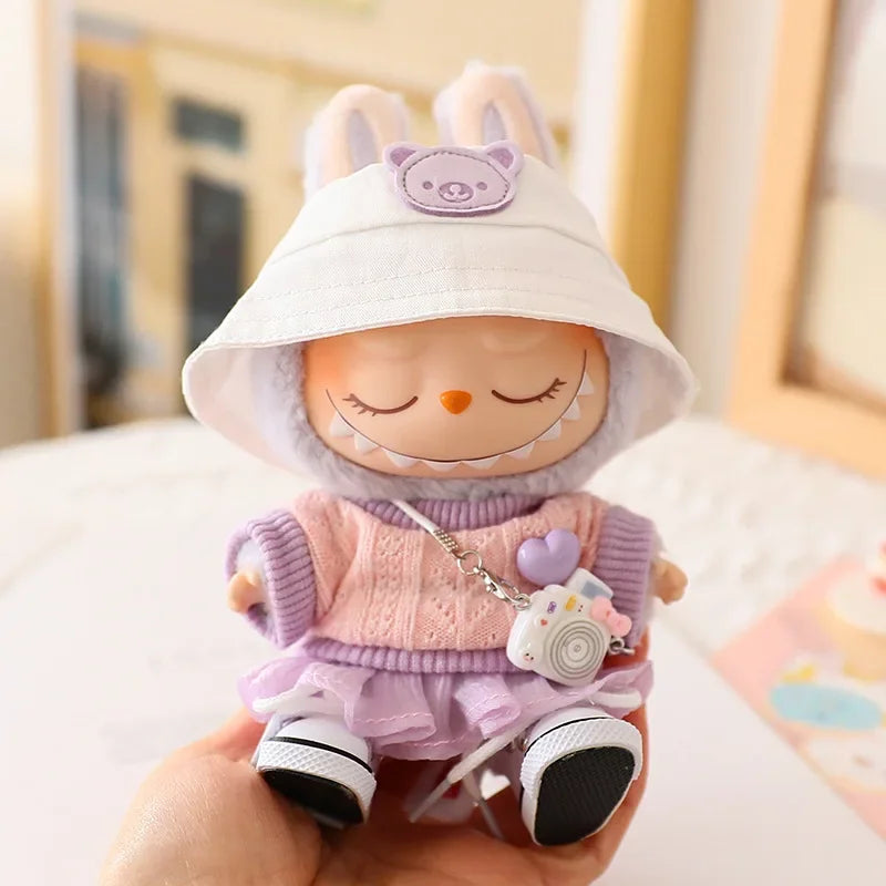 17cm Doll Clothes Set ,  Tulle Skirt Set , Stylish Outfit  with Accessories, Luxury Chic Doll Clothing & Style Bundle, (NO Doll , Just Clothes)