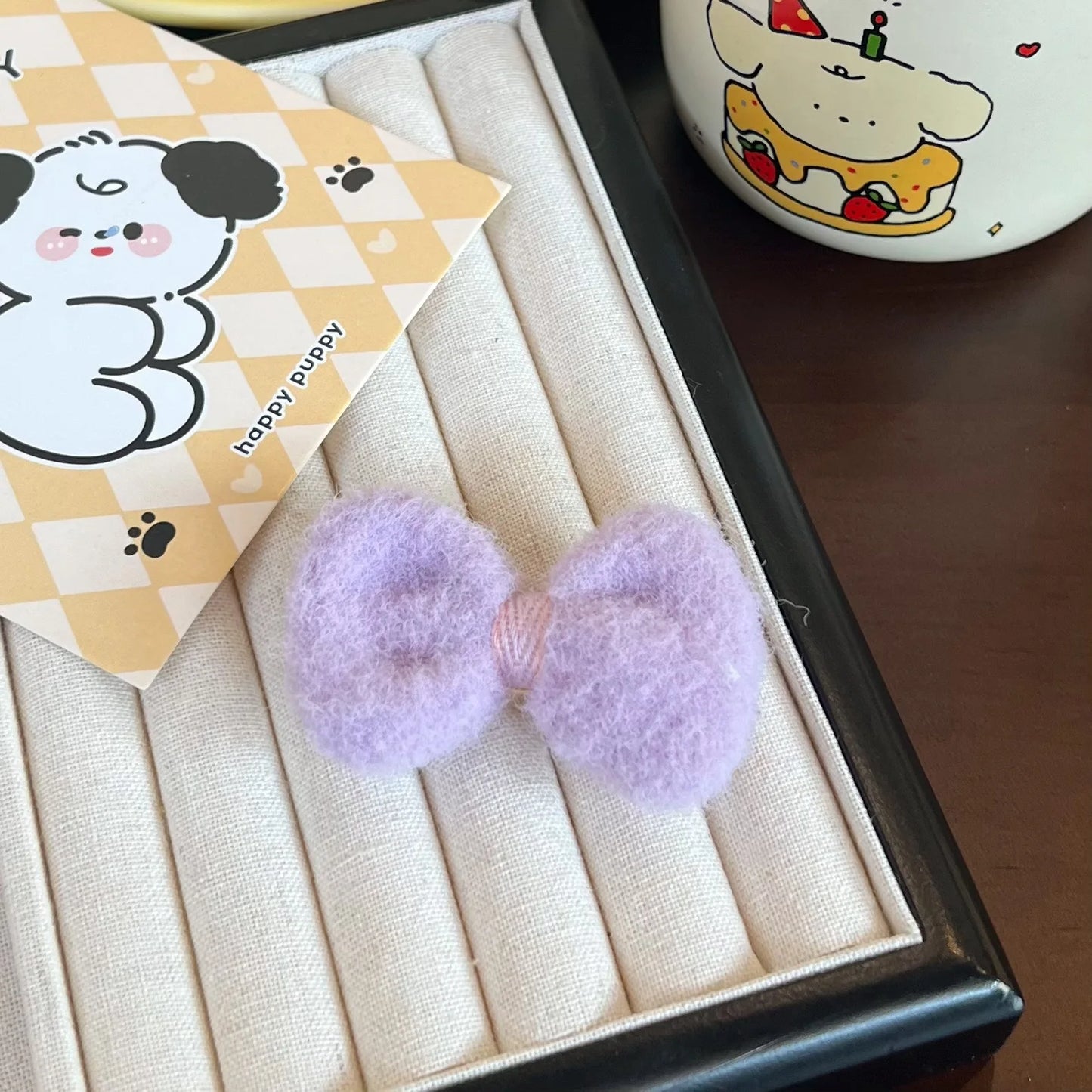 Doll'S Clothes Outfit Accessories For 15-17cm Labubu and 10cm cotton doll Bow hairpin messenger bag set