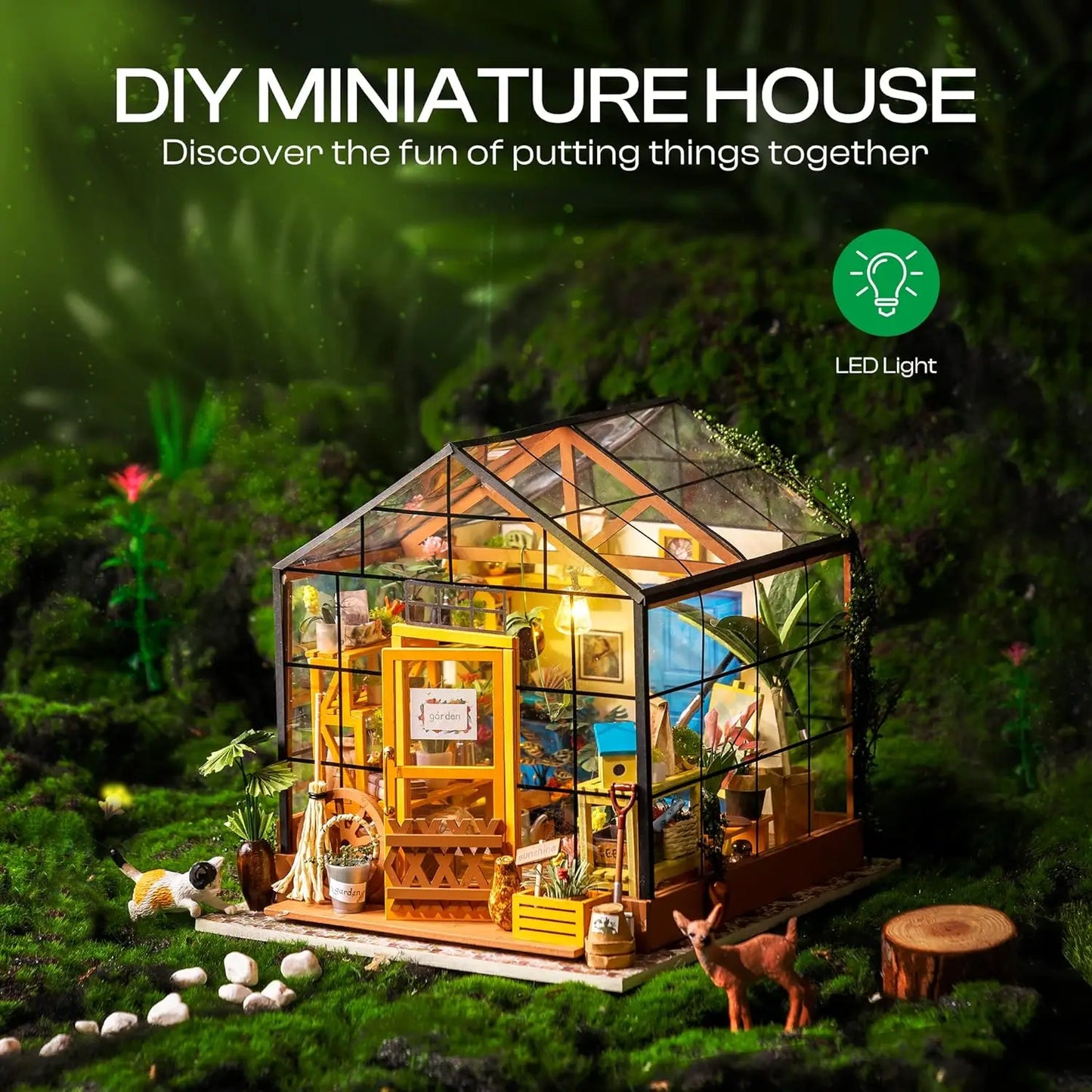 Cathy's Flower House Miniature House Kit DIY Dollhouse 3D Assembly Toys