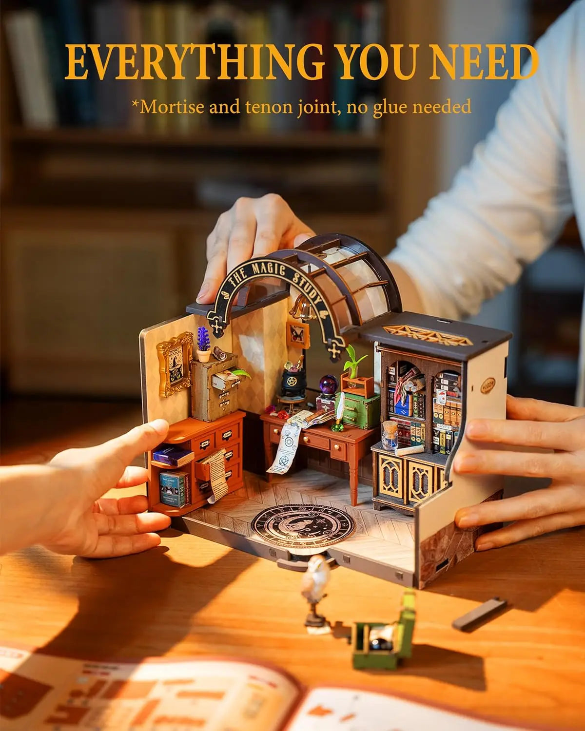 The Magic Study Miniature House Kit DIY Dollhouse 3D Assembly Toys