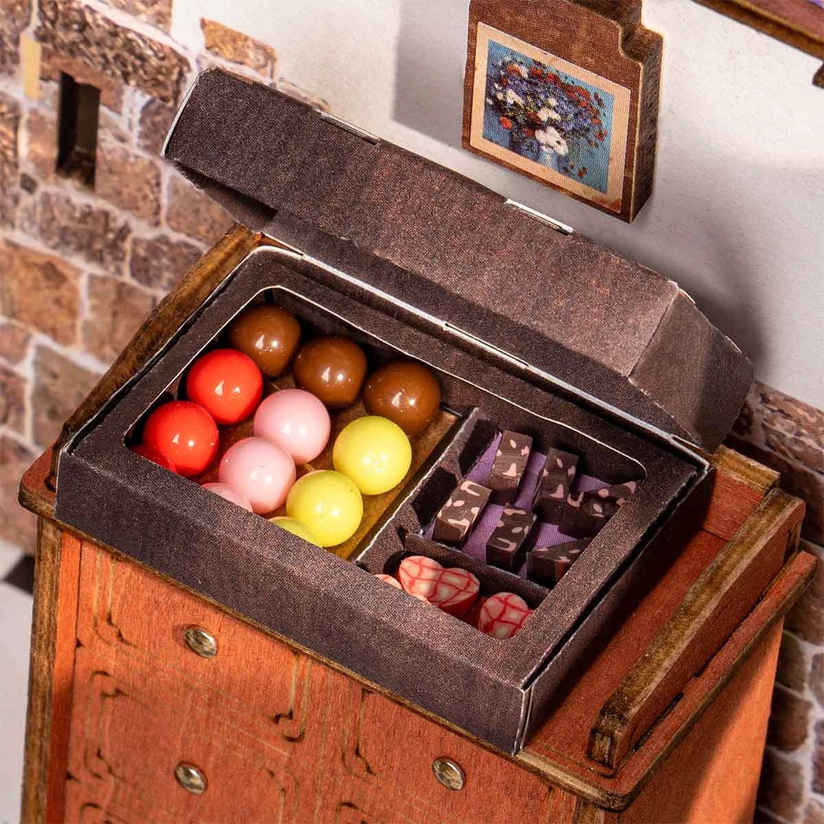 Henry's Chocolate Miniature House Kit DIY Dollhouse 3D Assembly Toys